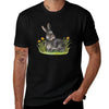 black netherland dwarf rabbit T-Shirt Casual Pattern Print Tee Shirt