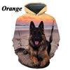 New Fashion Casual German Shepherd Animal Dog 3D Printing Men's Round Neck Hoodie Tops T-shirt Couple Hoodie
