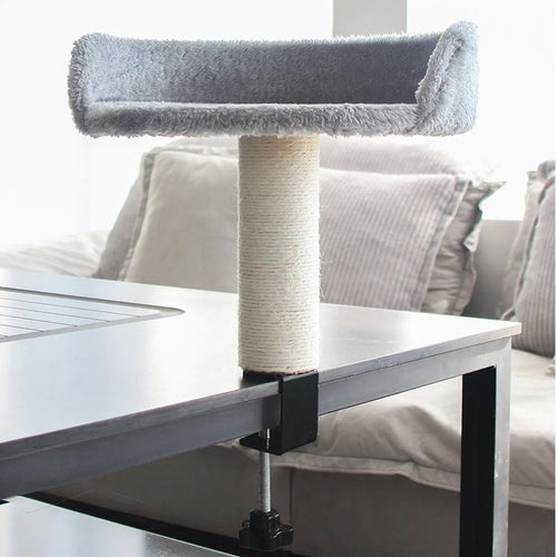 Cat Desk Bed 360 Rotating Hammock for Cat Desk Clamp Kitten Bed for Kittens Pets Animals Indoor Home Apartment Living Room