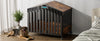 Heavy Duty Dog Crate Furniture with Wheels for Large Dogs