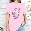 Dachshund Dog Graphic Print Women T Shirt Casual Summer Short Sleeve O Neck Loose Tees Ladies Cute Pet Animal Streetwear Tops