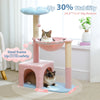Petepela Flower Cat Tree - 89cm Tower with Hammock & Condo