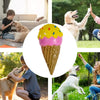 Dog Squeak Chew Toy - Plush Donut Burger Ice Cream Style