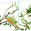 Bearded Dragon Habitat Accessories: Hanging Plants, Artificial Leaves, Hides for Leopard Geckos, Chameleons, and Snakes