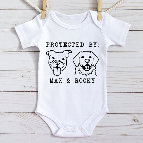 Protected By Dog Personalized Custom Photo Shirt For Kids C782