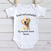 Loved And Protected By Dogs Personalized Custom Photo Shirt For Kids C690