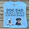 The Man The Myth The Snack Dealer Personalized Custom Photo Dog Cat Dad Bright Shirt C649