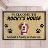 Welcome To Pet House Personalized Custom Photo Dog Cat Doormat C693