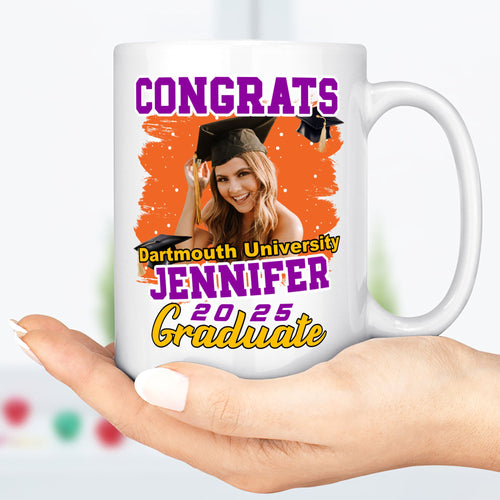 Live Preview Custom Graduation Mug - Graduation gift 2024, Senior 2024, Class of 2024 - Personalized Photo Graduation Mug C886