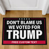 We Voted For Trump Doormat | Donald Trump Fan Doormat | Personalized Custom Trump Doormat C969 - GOP