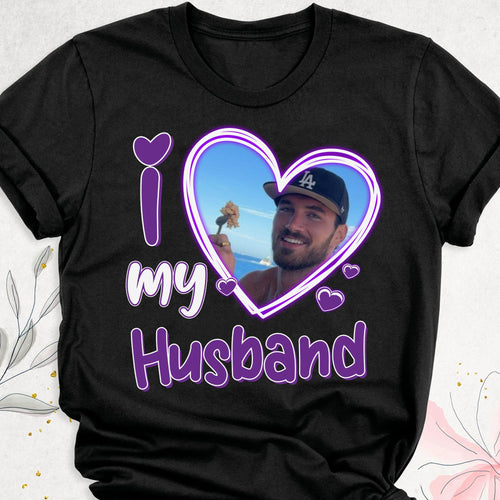 I Love My Girlfriend Boyfriend - Personalized Custom Photo Couple Shirt - Gift For Couple, Valentines Day C877