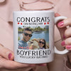 Congrats On Being My Husband - Personalized Custom Photo Couple Mug - Valentine's Day Gift For Husband, Boyfriend, Fiancé C873