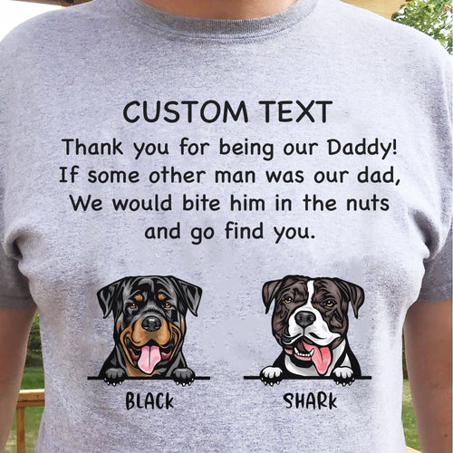 Thank You Being Daddy Dog Cat Dad Shirt