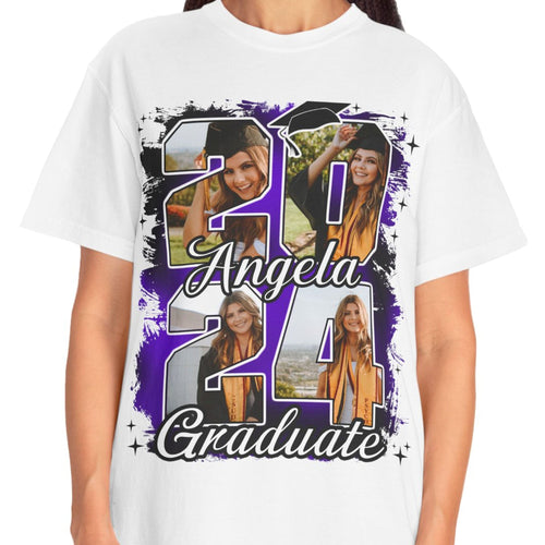 Live Preview Custom Graduation Tee - Graduation gift 2024, Senior 2024, Class of 2024 - Personalized Photo Graduation Shirt C887