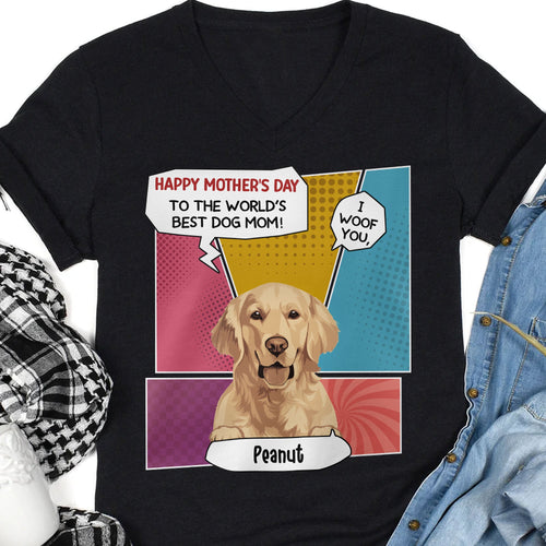 To The World Best Dog Dad Personalized Custom Photo Dog Dark Shirt Gift For Dad Mom C767