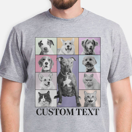 Custom Eras Tour Pet Photo Tee, Personalized with Your Own Dog or Cat Photo Shirt C792V2
