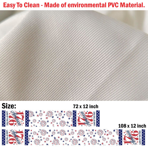 Land Of The Free 1776 Table Runner | Patriotic American Independence Day | 4th Of July Table Runner For Kitchen 682369