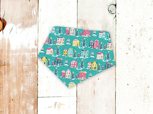 Snowy Town Dog Bandana