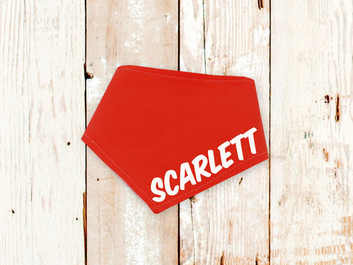 Personalized Solid Color Dog Bandana
