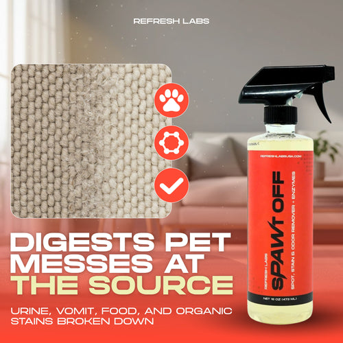 sPAWt OFF Enzyme Pet Stain & Odor Remover | Professional Strength Dog & Cat Cleaner