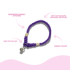 Purple Stylish Rope Slip Collar - Glow Pups
