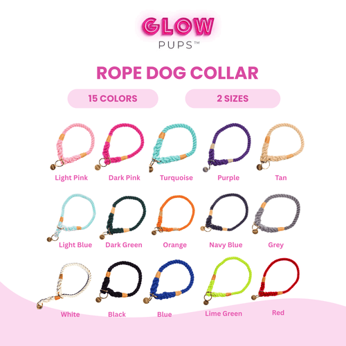 Navy Blue Stylish Rope Slip Collar - Glow Pups