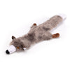 Crinkle Flat Dog Toy with Squeaker