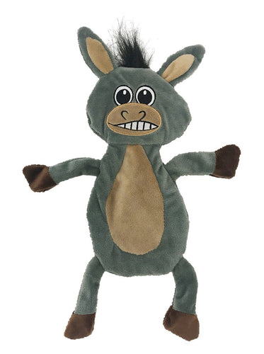 12 Donkey Crinkle Flat Dog Toy