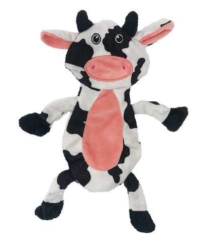 12 Cow Crinkle Flat Dog Toy