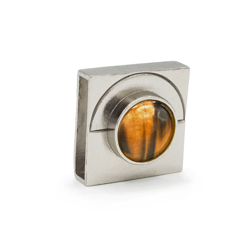 Tiger Eye Moon Crystal Charm – Gold or Silver | DIPHDA