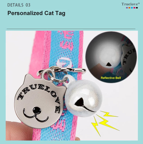 TrueLove Cat Collar and Leash Set with Bell and Breakaway Clip TLC5311