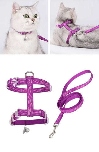 TrueLove Cat Harness and Leash Set - Securely/Comfortably Fits Most Size Cats TLH3912