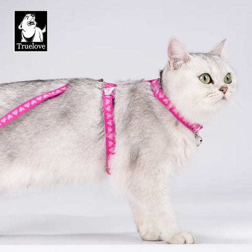 TrueLove Cat Harness and Leash Set - Securely/Comfortably Fits Most Size Cats TLH3912