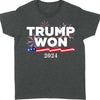 Trump Won Again Shirt, Trump 2024 Shirt, Republican Trump 47th President Shirt Dark T1720 - GOP