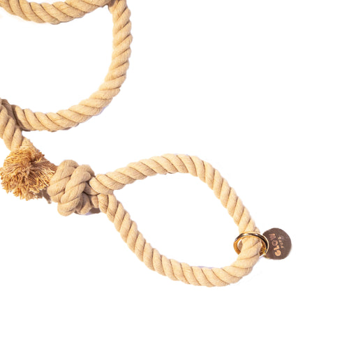 Tan Boho Chic Style Dog Leash - Glow Pups