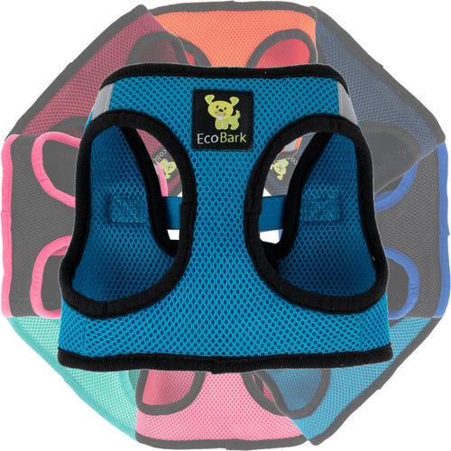 EcoBark Step In Dog Harness - XXXS to Small Breeds- Reflective Soft Mesh Harness for Teacup, Small Dogs and Puppies / Teal