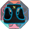 EcoBark Step In Dog Harness - XXXS to Small Breeds- Reflective Soft Mesh Harness for Teacup, Small Dogs and Puppies / Black w/ Teal Piping