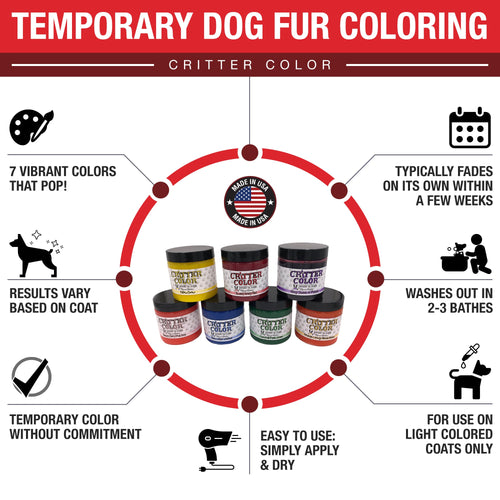 Critter Color - Temporary Pet Fur Coloring/Dog Dye
