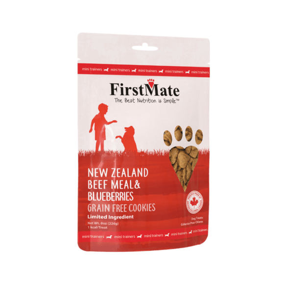 FirstMate Pet Foods Mini Trainers Beef with Blueberry Treats for Dogs
