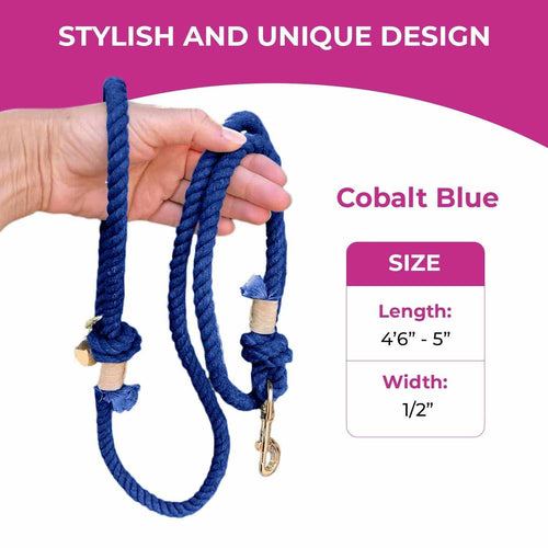 Blue Boho Chic Style Dog Leash - Glow Pups