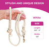 White Boho Chic Style Dog Leash - Glow Pups