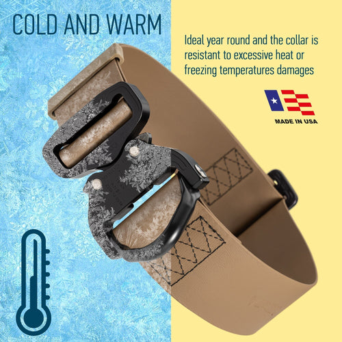 Viper BioThane Tactical Dog Collar with Cobra Buckle, 1.75 Wide