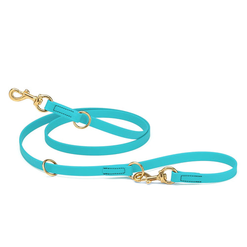 Viper Biothane Adjustable Multi-Purpose Dog Leash with Brass Hardware, 7FT