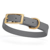 BioThane Waterproof Dog Collar - XS: L 12-15 x W 5/8 - Black OR Brass Hardware
