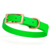 BioThane Waterproof Dog Collar - XS: L 12-15 x W 5/8 - Black OR Brass Hardware