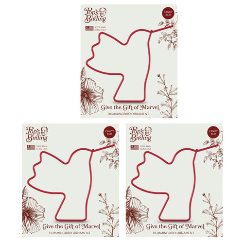 Hummingbird Ornament, Marvel Red