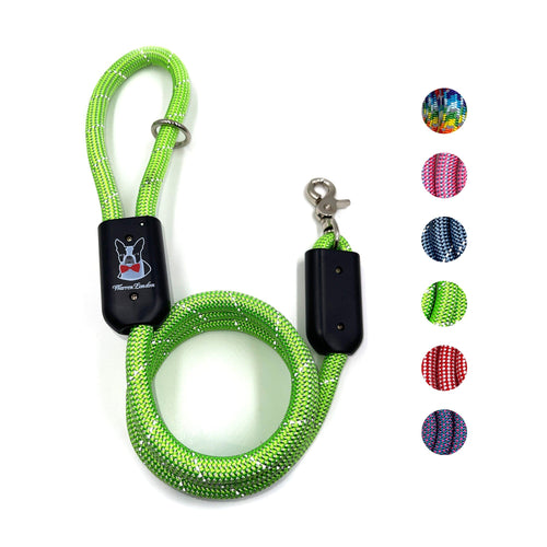 Rope Leash - Green Reflective