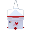 RentACoop 2 Gallon Chicken BPA-Free Plastic Bucket Waterer Set with 4 Horizontal Nipples - Center Placement - 2025 Version