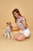 Pet & Me Spring Summer Lavender Crochet Short Sleeve Polo Shirt