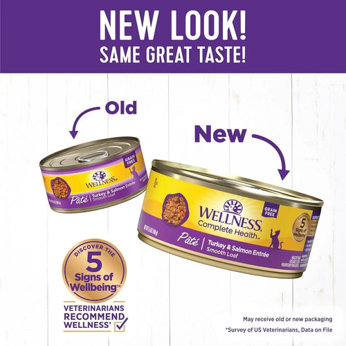 Wellness Complete Health Pate Adult Wet Cat Food, Natural, Protein-Rich, Grain Free